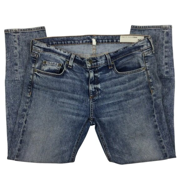 Rag & Bone Dre Boyfriend Acid Wash Womens Jeans Size 29 Made In USA - Picture 9 of 13